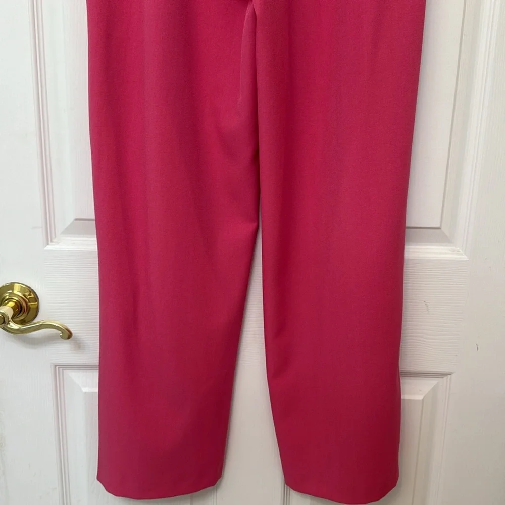 River Island Pink High Waist Wide Leg Pleated Pants - Picture 11 of 12